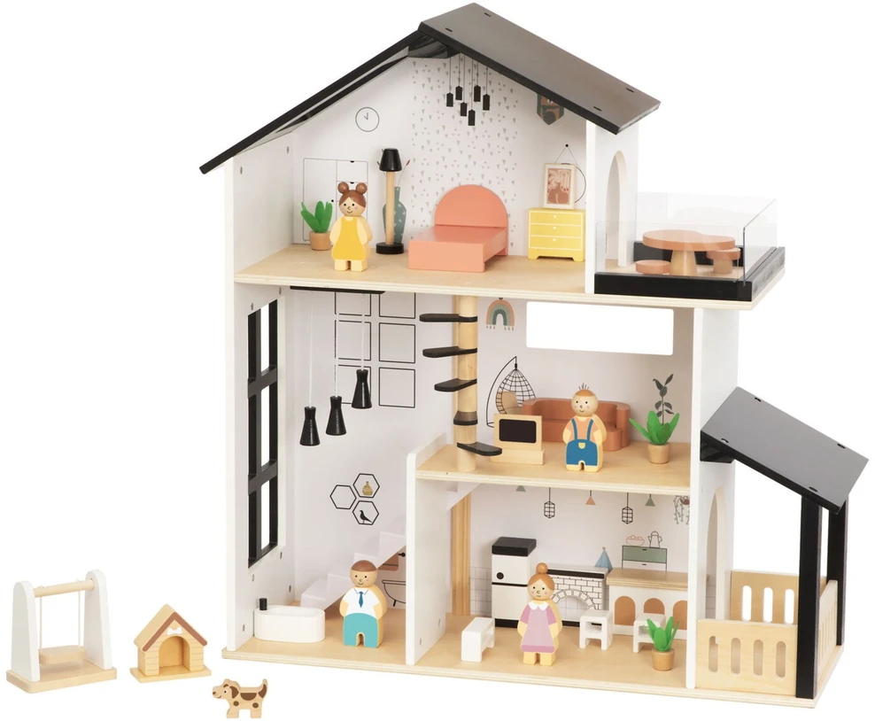 Tooky Toys TOOKY TOY medinis lėlių namelis 25 vnt