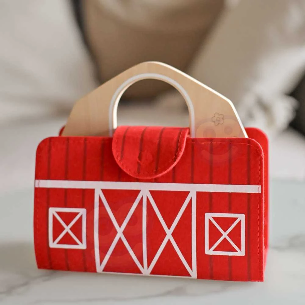Tooky Toys Tooky Toy Medinė Skleidimo Ūkio Rinkinys su Figūrėlėmis