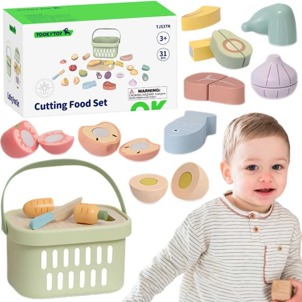 Tooky Toys TOOKY TOY medinis maisto daržovių ir vaisių rinkinys