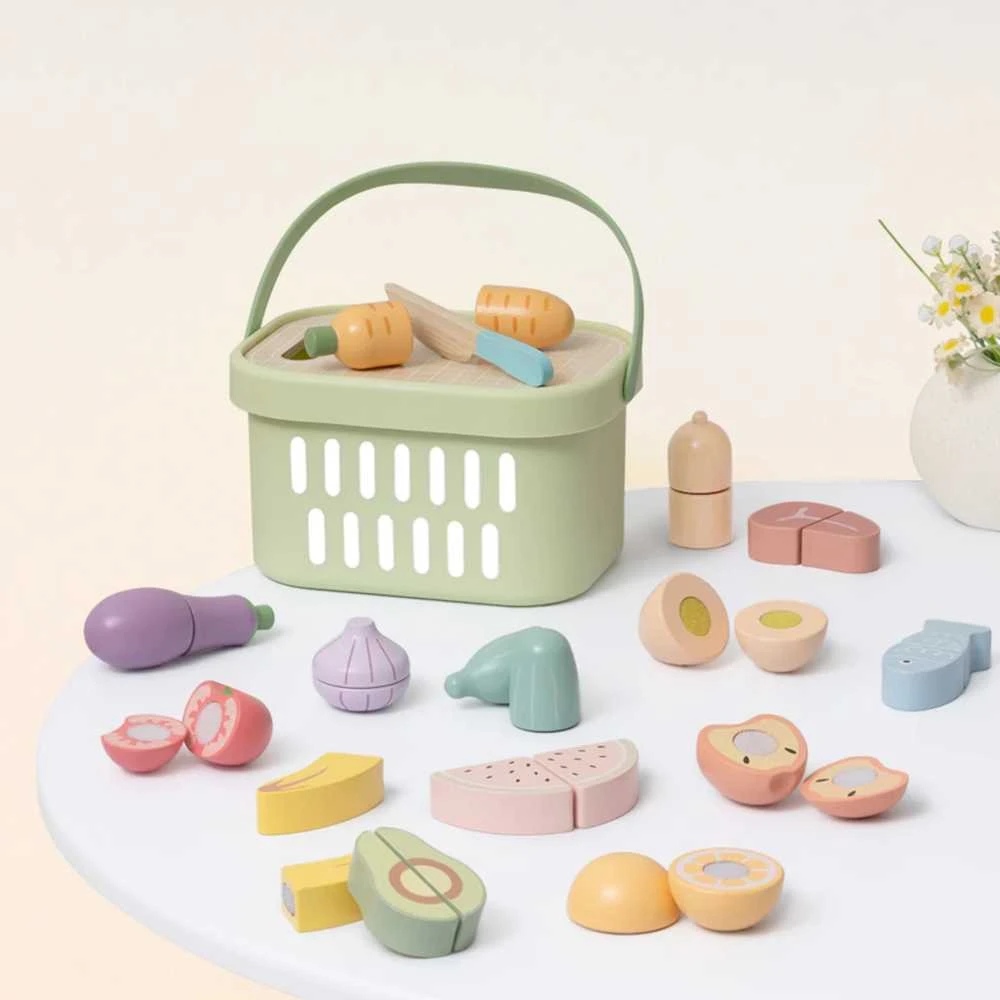 Tooky Toys TOOKY TOY medinis maisto daržovių ir vaisių rinkinys