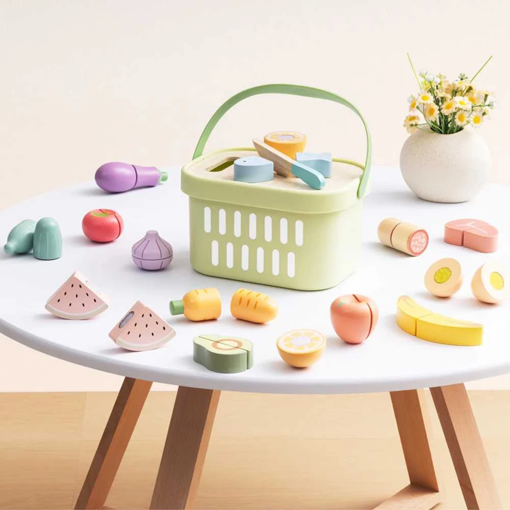 Tooky Toys TOOKY TOY medinis maisto daržovių ir vaisių rinkinys