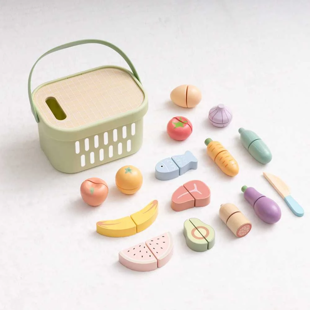 Tooky Toys TOOKY TOY medinis maisto daržovių ir vaisių rinkinys