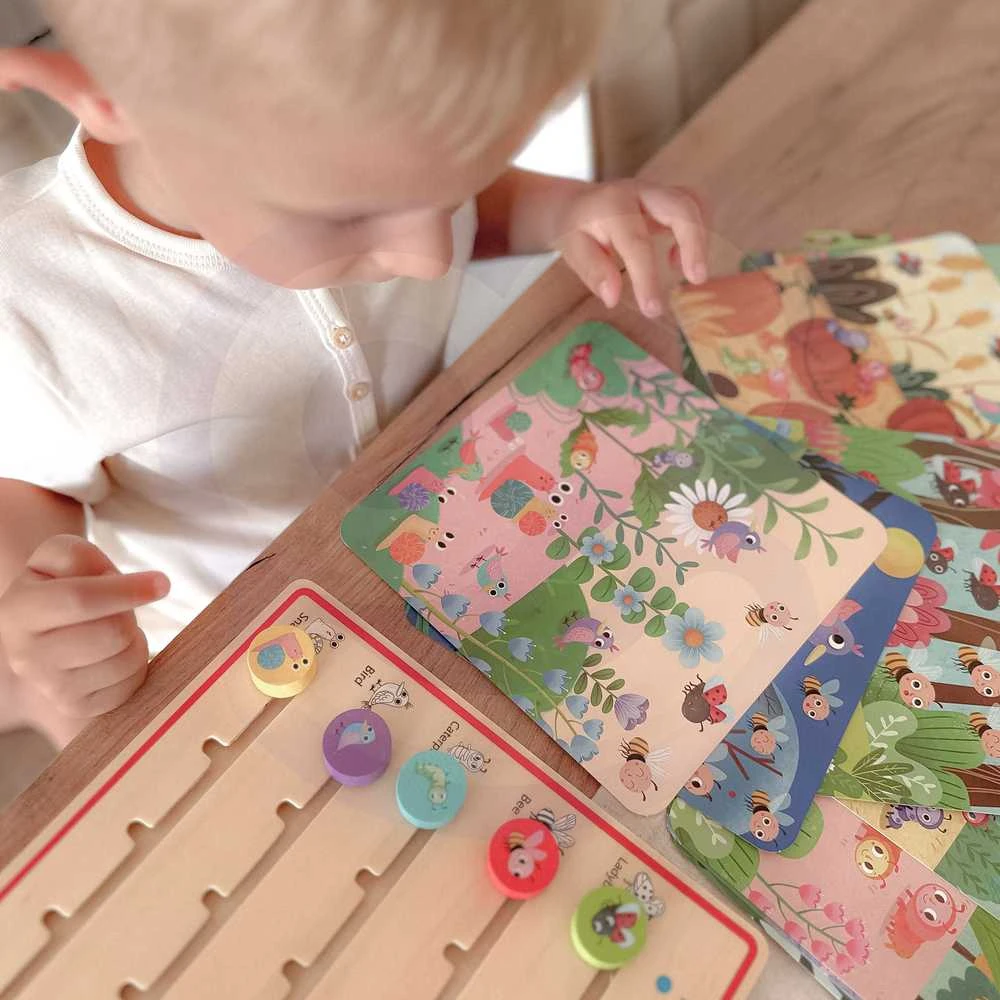 Tooky Toys Tooky Toy Medinė Žaidimų Rinkinys Skaičiavimo Mokymuisi su Gyvūnais