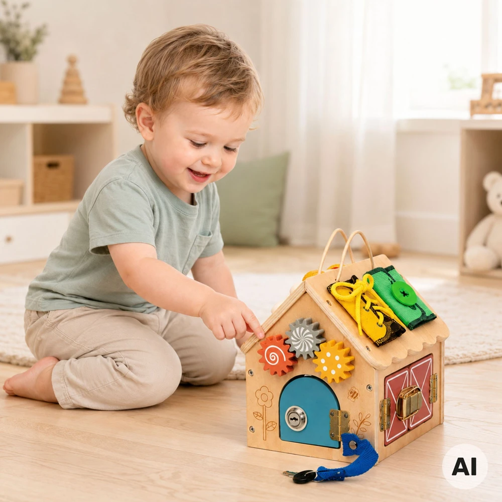 Tooky Toys TOOKY TOY Wooden Manipulation House