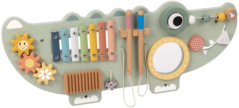 Tooky Toys TOOKY TOY medinė manipuliacinė lenta Krokodilas 3 vnt