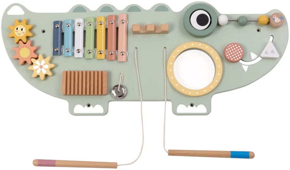 Tooky Toys TOOKY TOY medinė manipuliacinė lenta Krokodilas 3 vnt