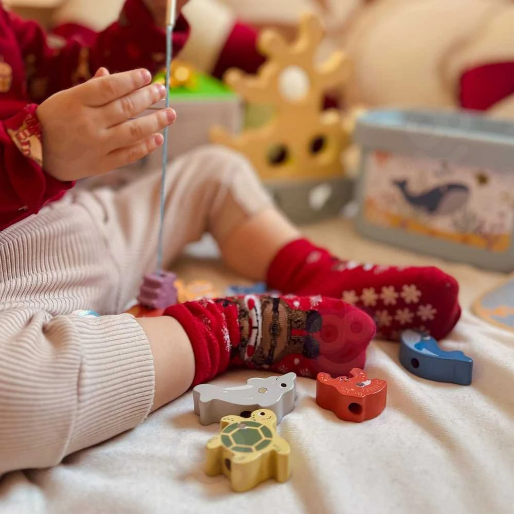 Tooky Toys Medinis jūros žaidimų rinkinys Tooky Toy 3in1 žvejyba