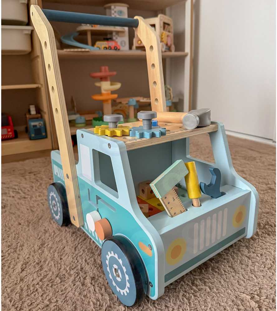 Tooky Toys Medinis TOOKY TOY stumdukas automobilis su STEM dirbtuve