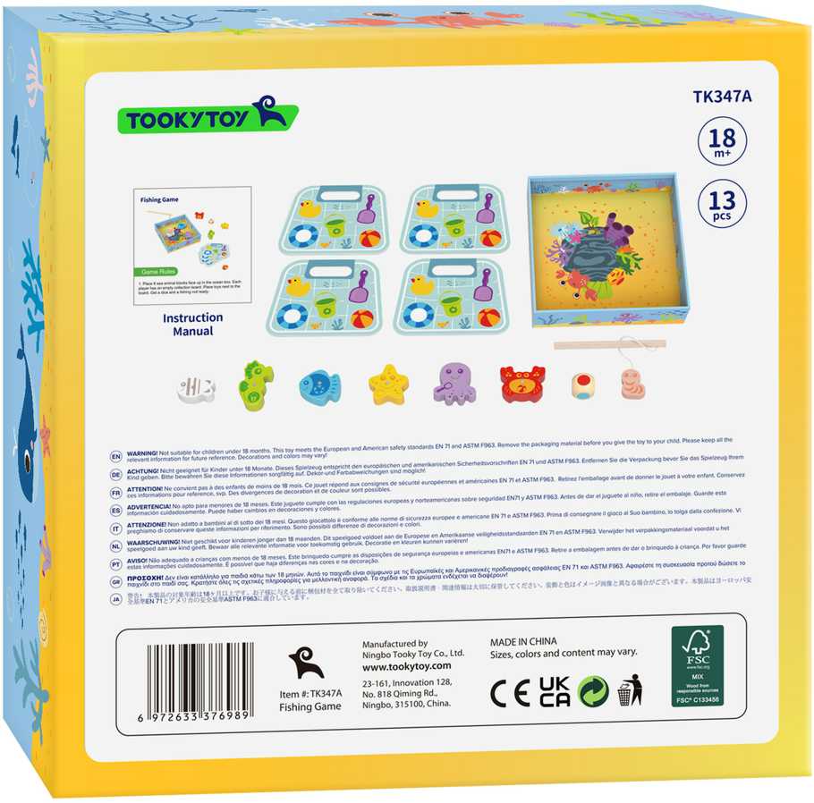 Tooky Toys Medinis žaidimas Žvejyba TOOKY TOY