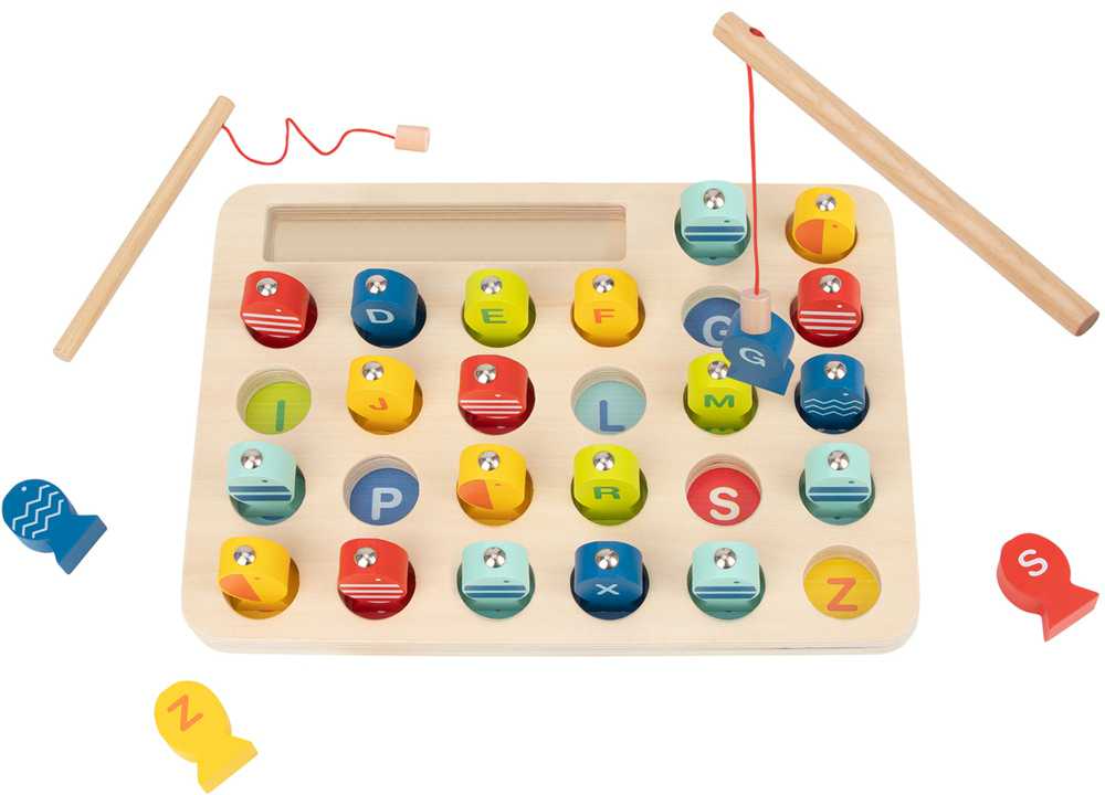 Tooky Toys Tooky Toy Wooden Game Fishing Learning Letters 29 pcs.