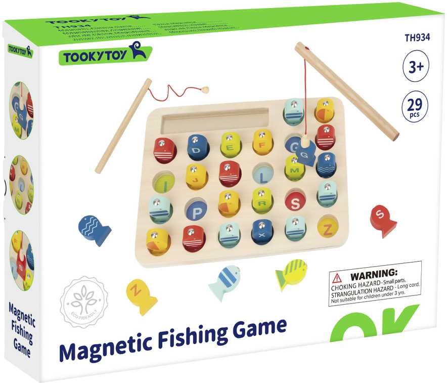 Tooky Toys Tooky Toy Wooden Game Fishing Learning Letters 29 pcs.