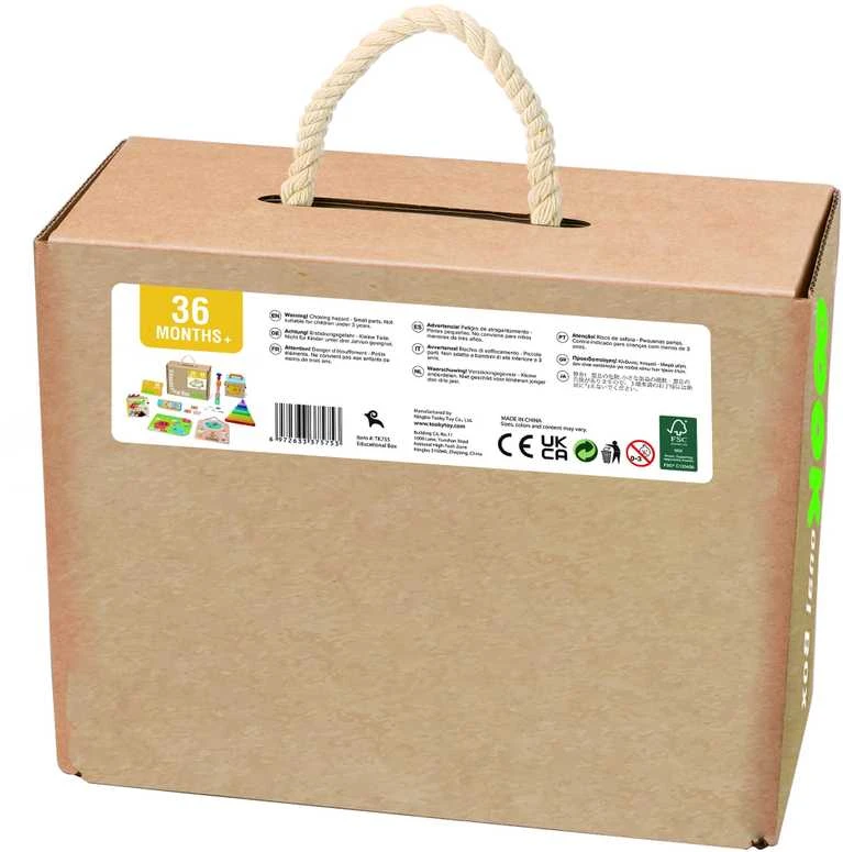 Tooky Toys Tooky Toy Edukacinė Dėžutė Montessori Žaidimas 6w1 3 metų ir vyresniems