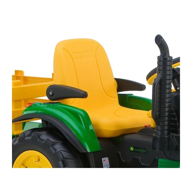 Traktorius Peg Perego John Deere Power Pull akumuliatorius su priekaba