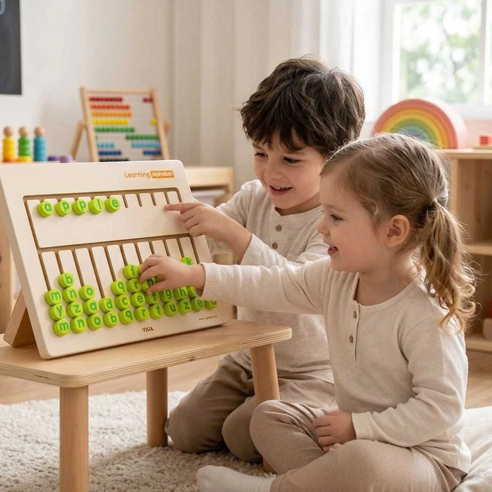 Viga Toys Edukacinė Lenta Alfabetui Mokytis