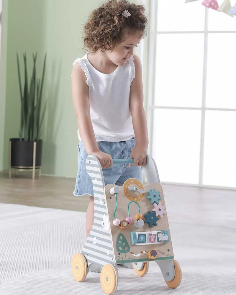 Viga Toys Vaikiškas Edukacinis Pchachas - Medinis Kelių Žaislas su Formų Atitikimo Funkcija
