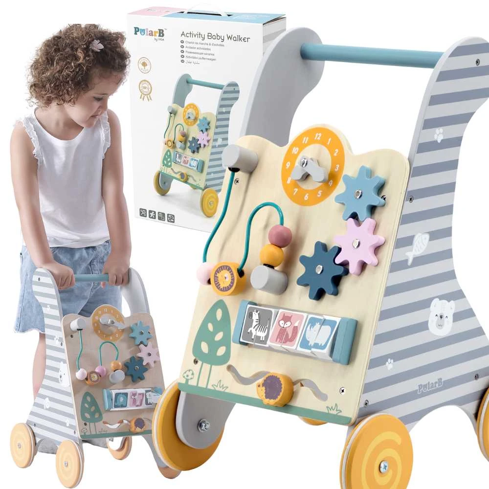 Viga Toys Vaikiškas Edukacinis Pchachas - Medinis Kelių Žaislas su Formų Atitikimo Funkcija