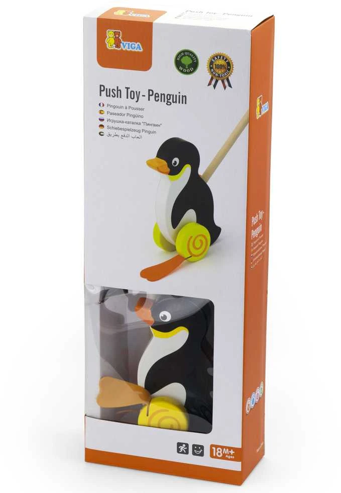 Viga Toys Wooden Penguin Pusher