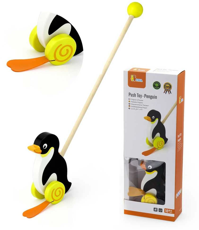 Viga Toys Wooden Penguin Pusher