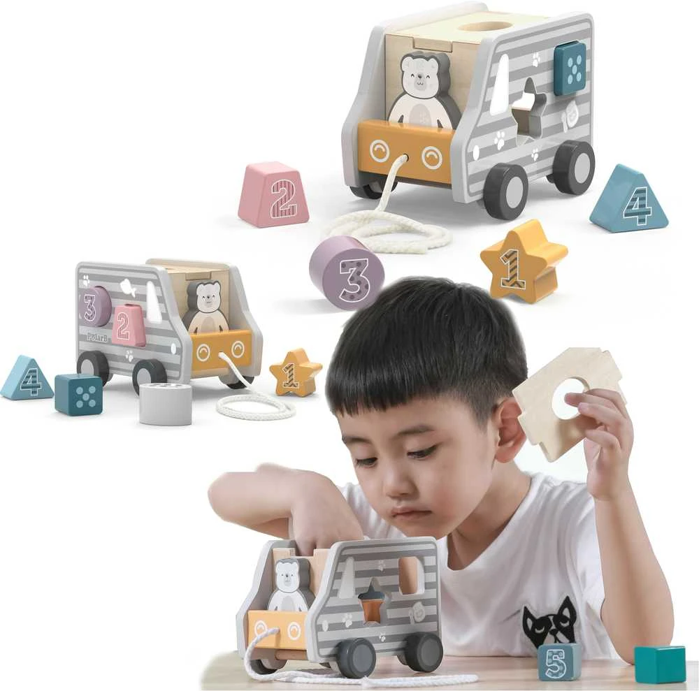 Viga Toys Medinis automobilis, kad patrauktų viga žaislus