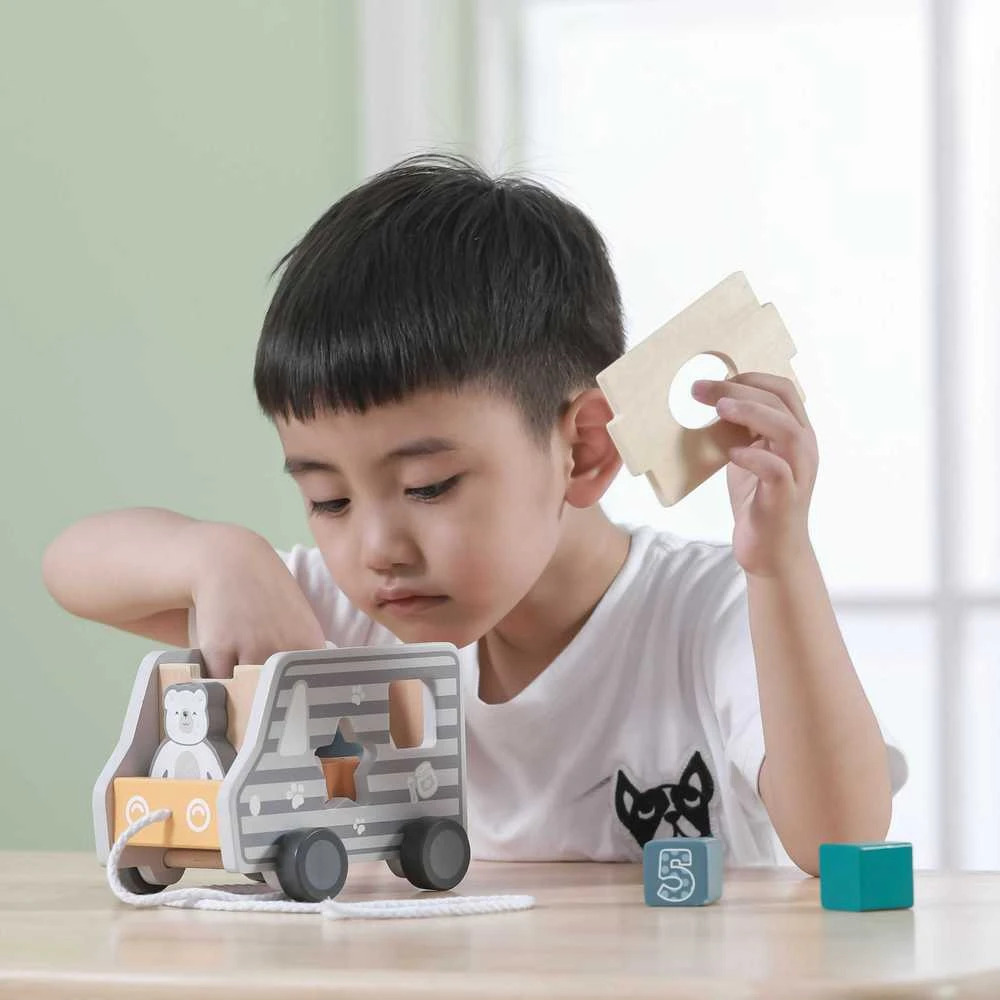 Viga Toys Medinis automobilis, kad patrauktų viga žaislus