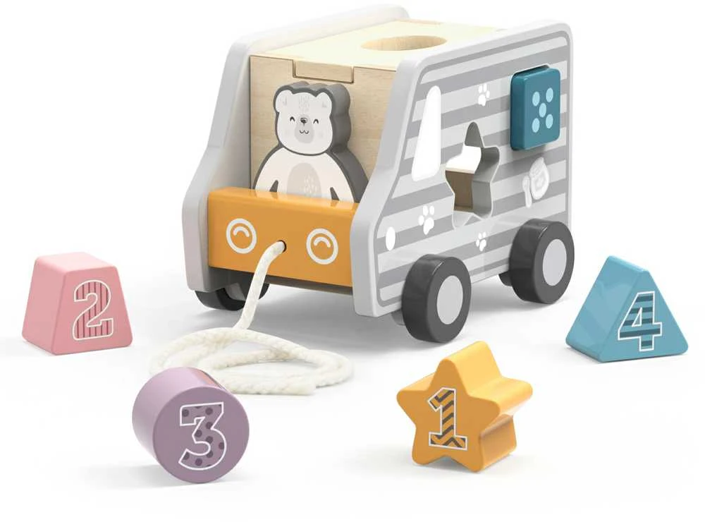 Viga Toys Medinis automobilis, kad patrauktų viga žaislus