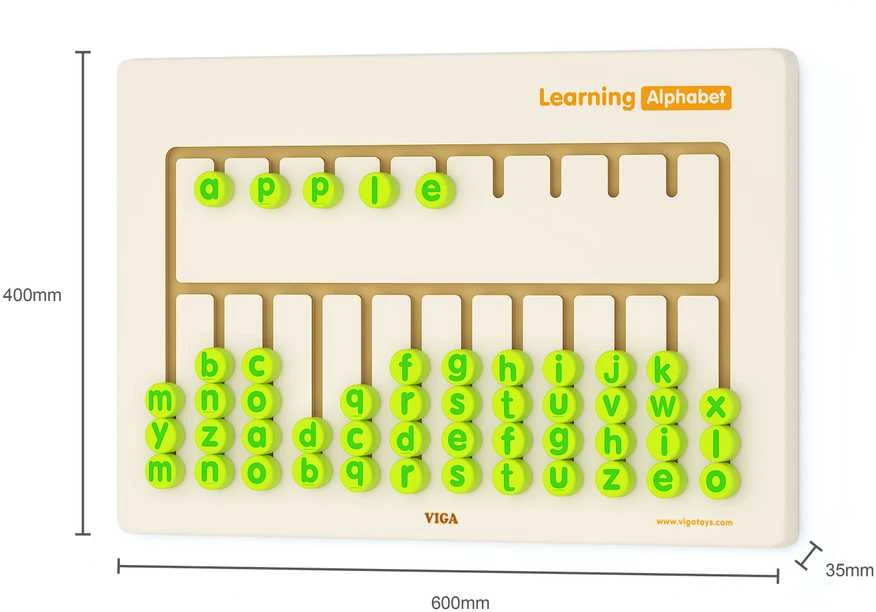 Viga Toys Edukacinė Lenta Alfabetui Mokytis