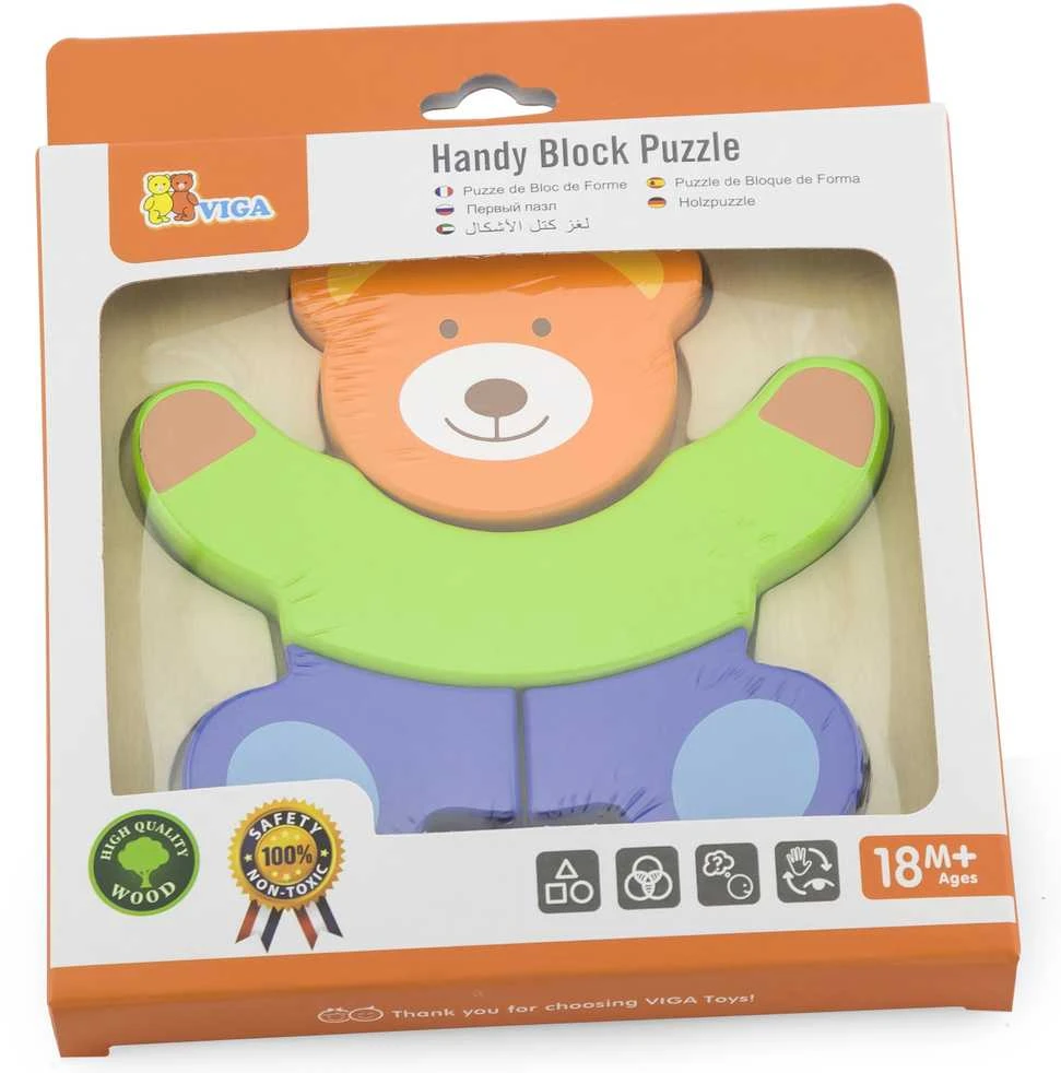 Dėlionė Viga Toys VIGA Baby's First Wooden Puzzle Teddy Bear