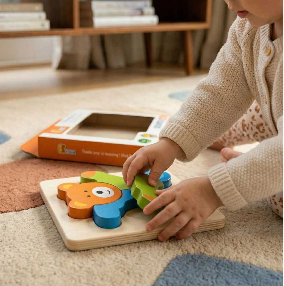 Dėlionė Viga Toys VIGA Baby's First Wooden Puzzle Teddy Bear