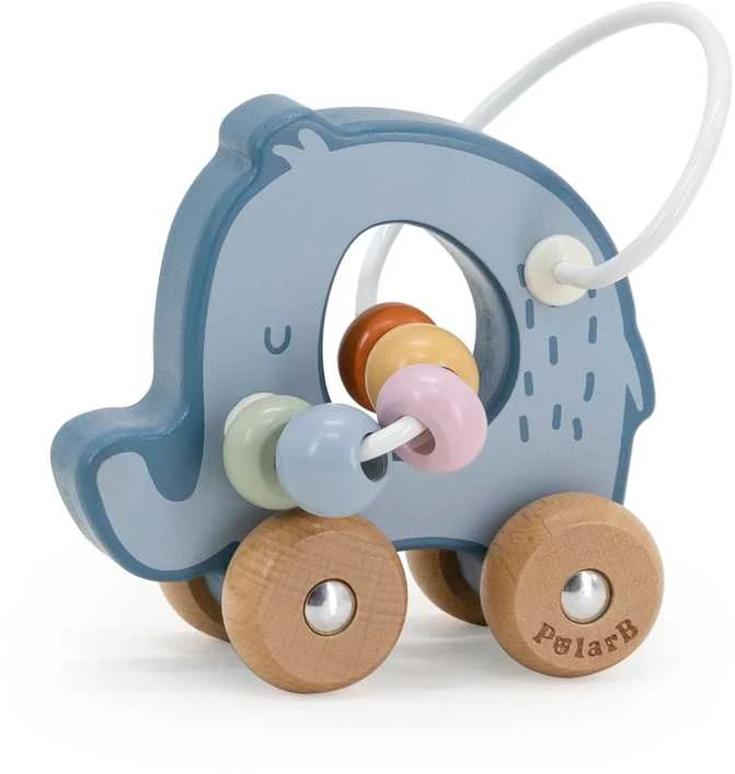 Viga Toys Medinis stumiamas karoliukų labirintas VIGA drambliukas