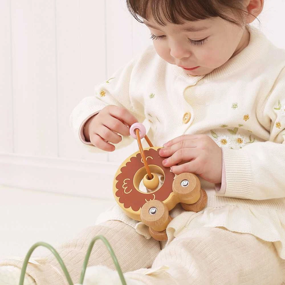 Viga Toys Medinis stumiamas karoliukų labirintas VIGA ežiukas