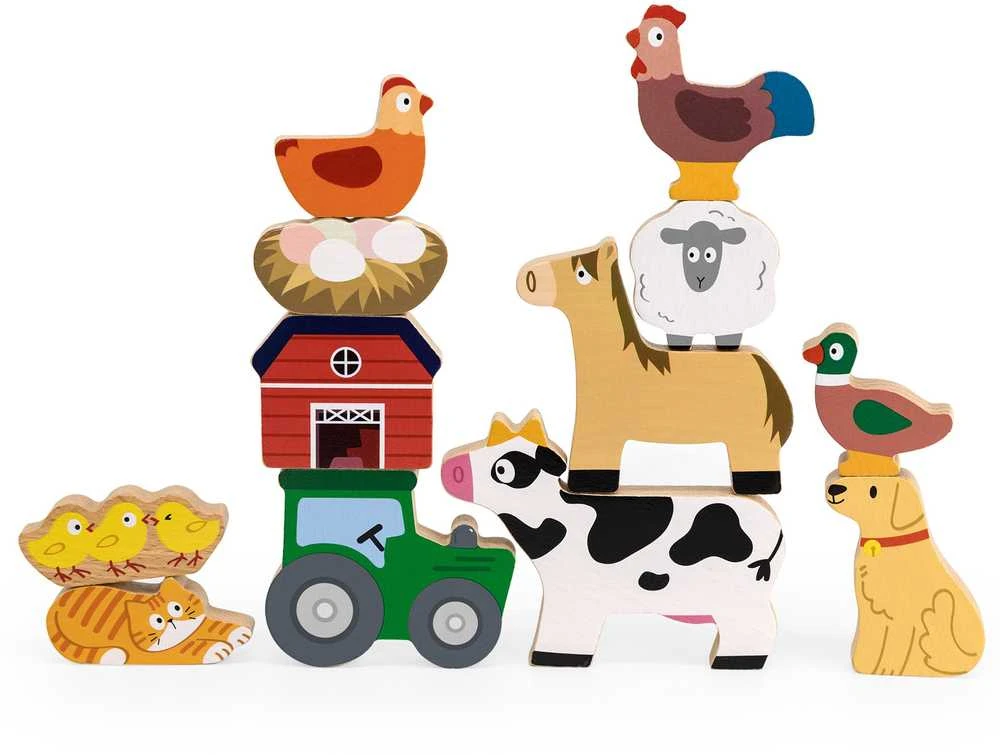 Viga Toys Viga Medinė Žaislai Stovintys Ūkiniai Gyvūnai