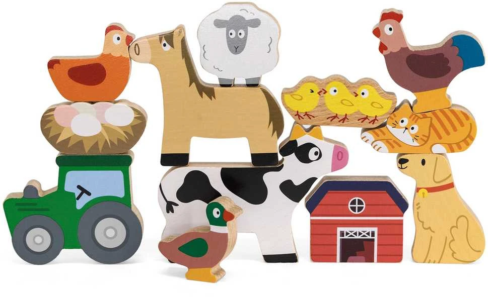 Viga Toys Viga Medinė Žaislai Stovintys Ūkiniai Gyvūnai