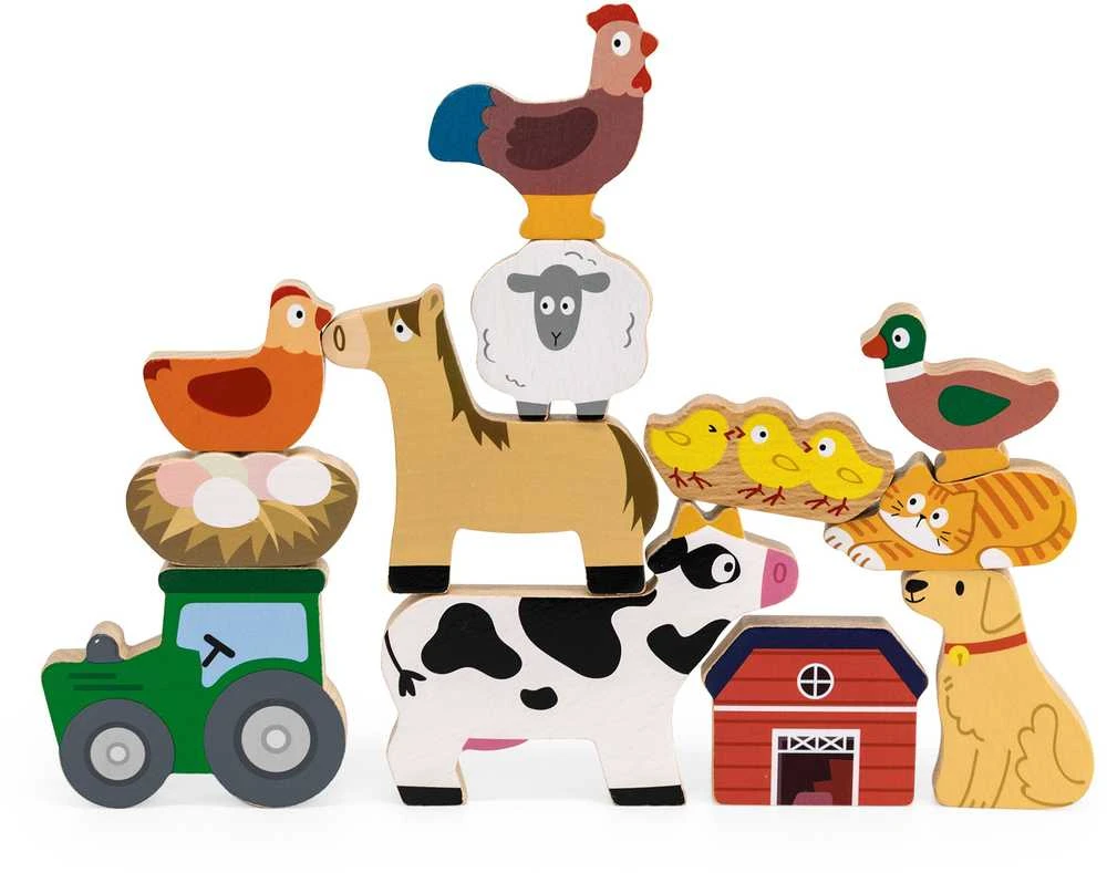 Viga Toys Viga Medinė Žaislai Stovintys Ūkiniai Gyvūnai