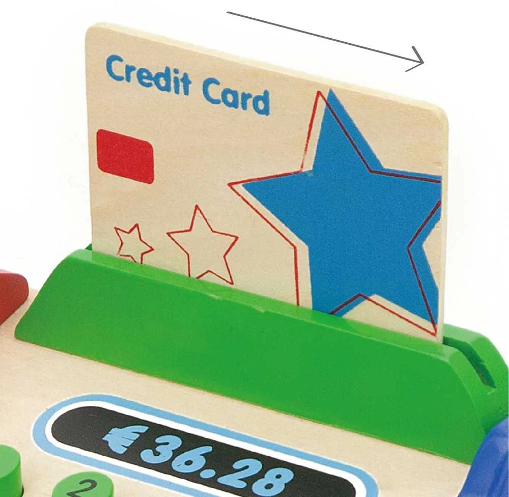 Medinių parduotuvių kasos su aksesuarais skaitytuvas „Viga Toys Montessori“