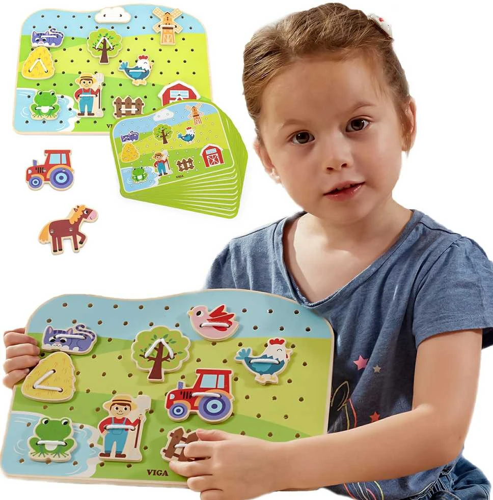 „Viga“ mediniai žibintų tarpininkai gyvūnai Montessori ūkyje