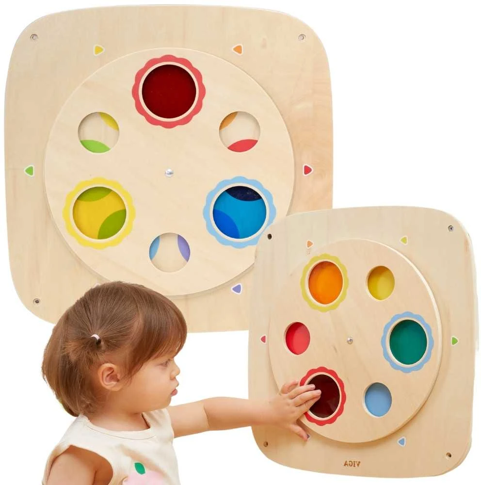 Viga Toys Medinė sensorinė lenta VIGA spalvų maišymas