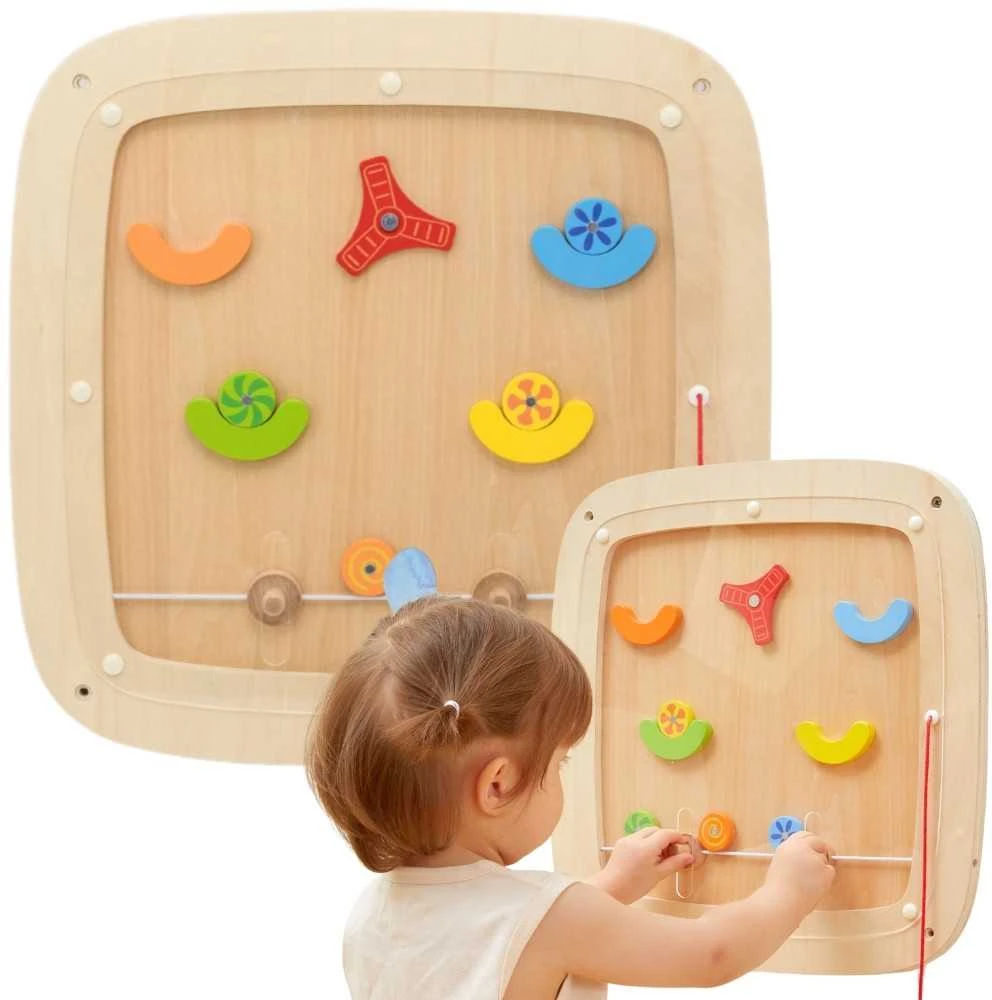 Viga Toys Medinė sensorinė lenta vaikams Pinball VIGA