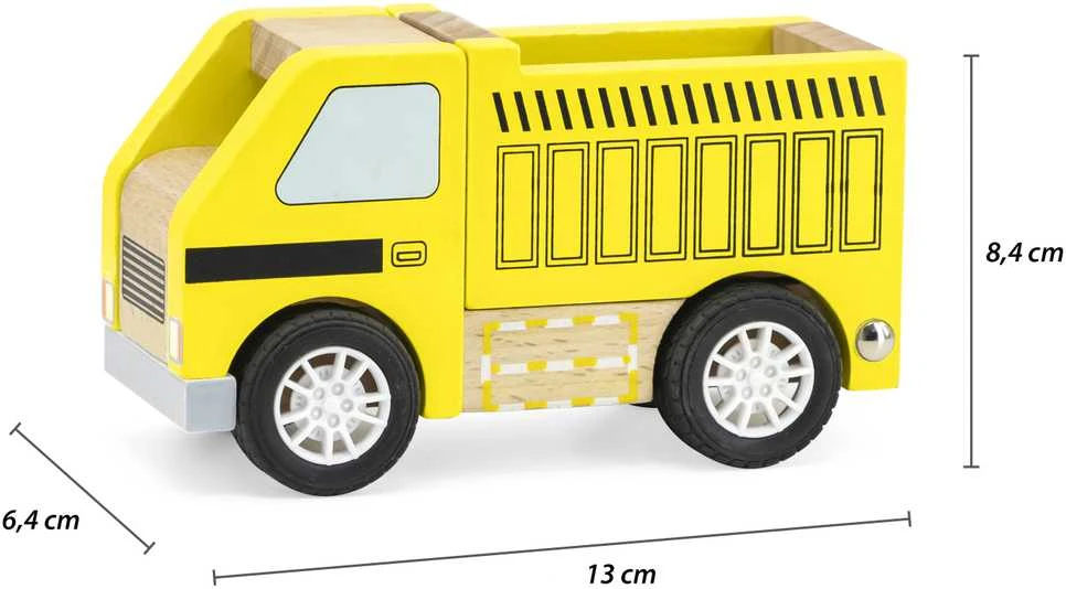 Viga Toys Viga medinis geltonasis sunkvežimis