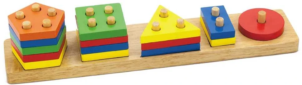 Viga mediniai blokai su montessori rūšiu