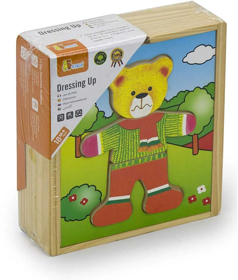 Dėlionė Viga Toys „Viga Wooden Puzzle“ edukacinis galvosūkis su meškiuku