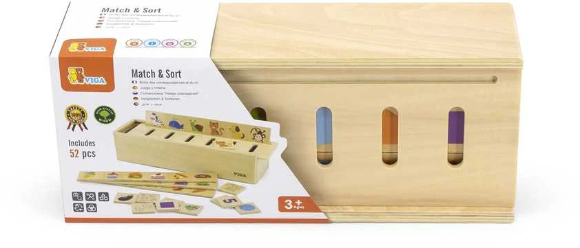 Viga Medinis edukacinis Montessori tipo rūšiuoklis