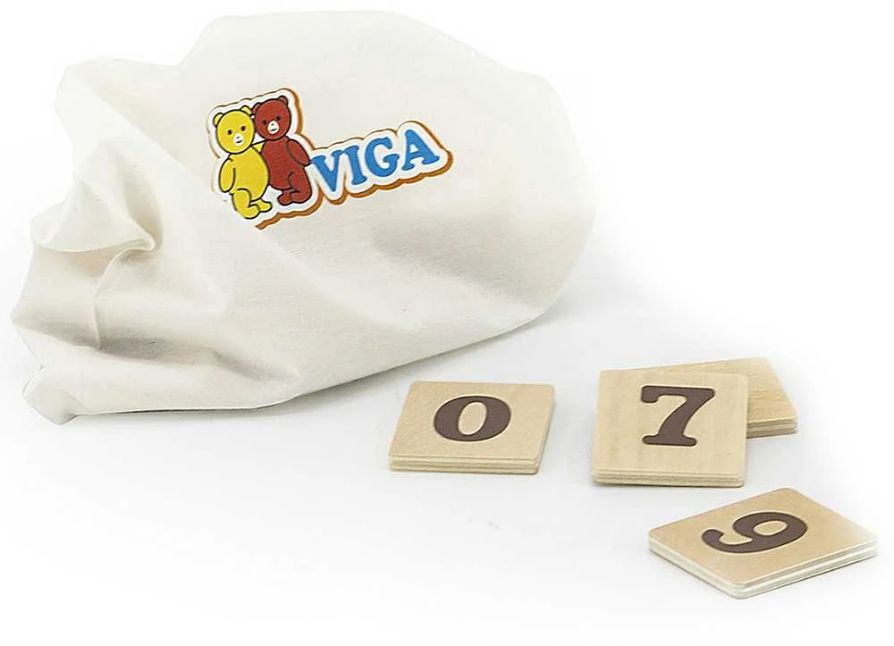 Viga Toys VIGA Wooden Clock Learning Time Clock Montessori