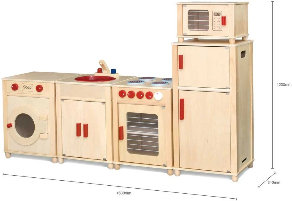Viga Toys Medinis didelis virtuvės rinkinys VIGA