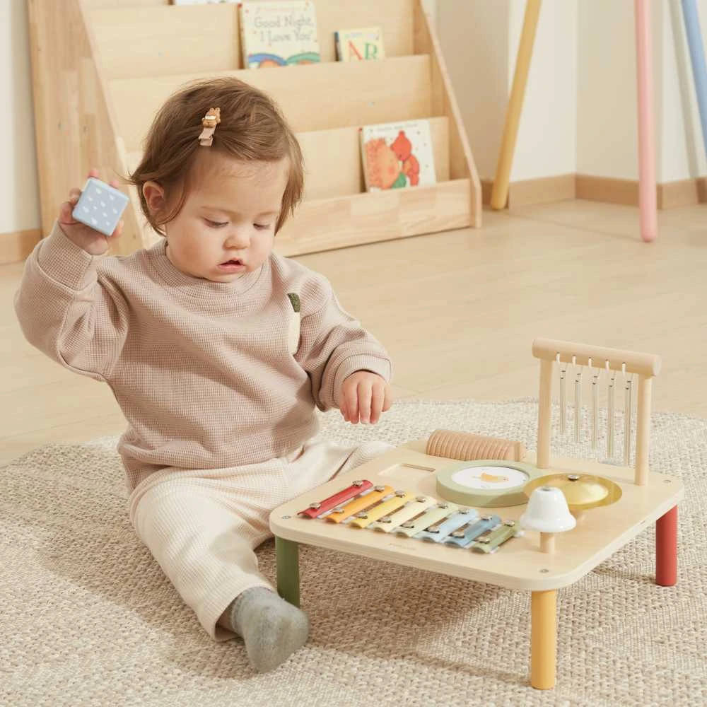 Viga medinis edukacinis muzikinis sensorinis stalas 7 in 1