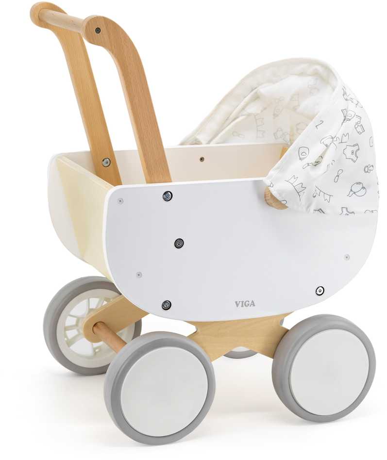 Viga Toys VIGA medinis lėlės vežimėlis su gondola