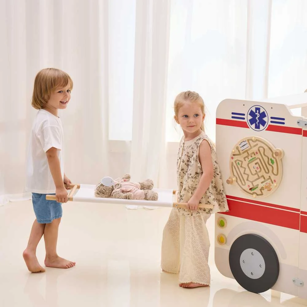 Viga Toys Medinis greitosios pagalbos automobilis VIGA