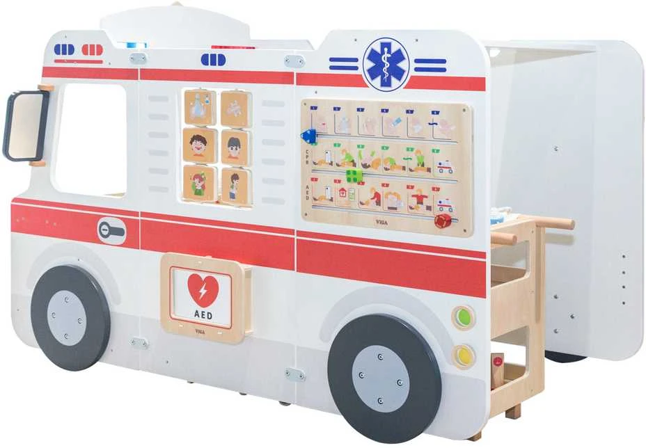 Viga Toys Medinis greitosios pagalbos automobilis VIGA