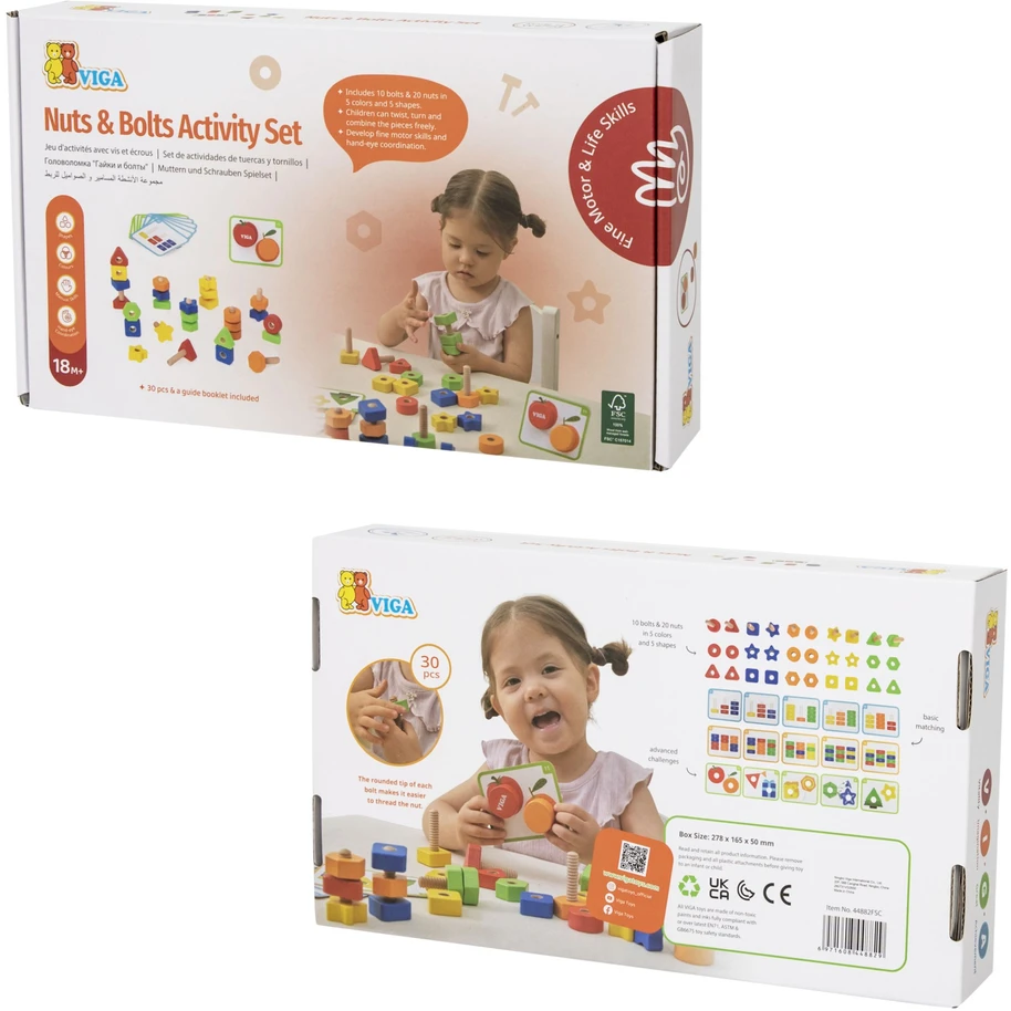 Viga Toys VIGA Educational Set Nuts and Bolts 30 pcs.