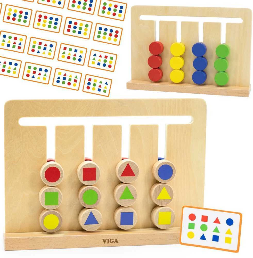 Viga Toys Viga Loginių Žaidimas Spalvų ir Formų Atitikimu