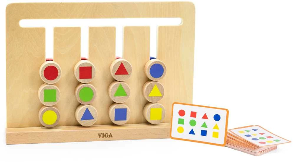 Viga Toys Viga Loginių Žaidimas Spalvų ir Formų Atitikimu